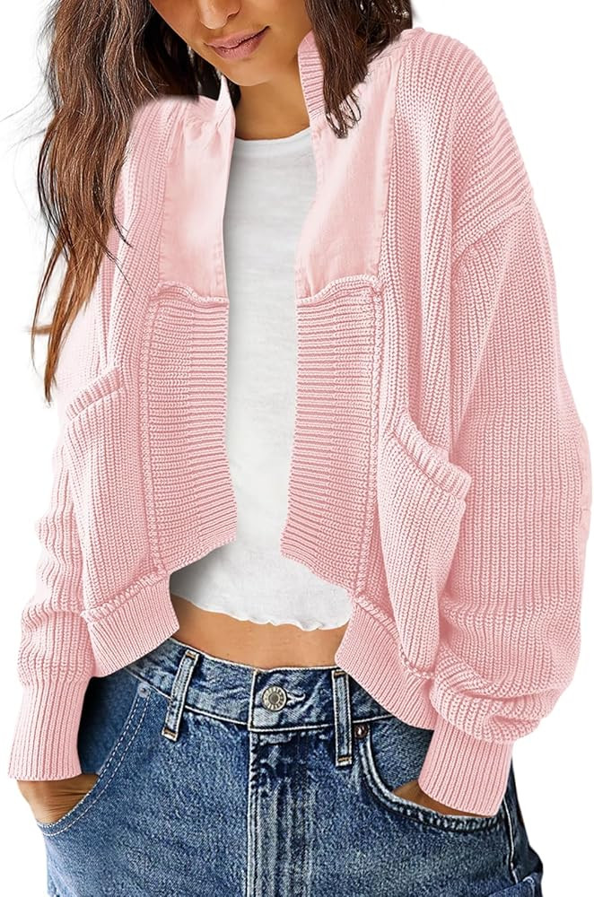 SENSERISE Womens Cardigan Sweaters Cable Knit Sweater Open Front Long Sleeve Chunky Cardigan Oute... | Amazon (US)