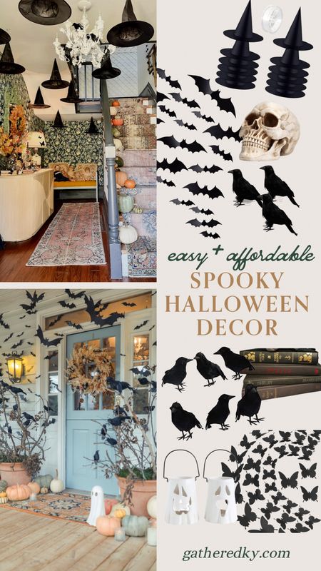 🦇💀 Spooky Vintage Halloween Entryway💀🦇 I love collecting vintage and thrifted items throughout the year that I can use for Halloween decor! There’s so many unique pieces you can find in your own home, the thrift store, or even in your backyard to take your spooky decor up a notch! Then add in some inexpensive elements like spider webs, creepy cloth, witch hats, bats or butterflies, crows, and you’re good to go!  Check out my latest blogpost where I share all the links to my favorite spooky decor and plenty more ideas of what to look for when you’re out shopping and thrifting! Now on 👉🏽gatheredky.com #gatheredlivinghome #gatheredlivingfall
.
.
.
.
#halloweenentryway #halloweenreels #autumndecor #spookyreel #homedecorreels #fallhometour #halloweendiy #spookyhalloween #decorreels #spookyhomedecor #countrylivingmag  #vintagehome #seasonaldecor #vintagedecor #fallentrywaydecor #fixerupper #eclecticdecor #halloweendecorations #betterhomesandgardens #halloweendecor #falldecor #fallporch #fallporch #spookydecor #spooky #falldecoratingideas #halloweendecorideas

#LTKHalloween #LTKhome #LTKSeasonal
