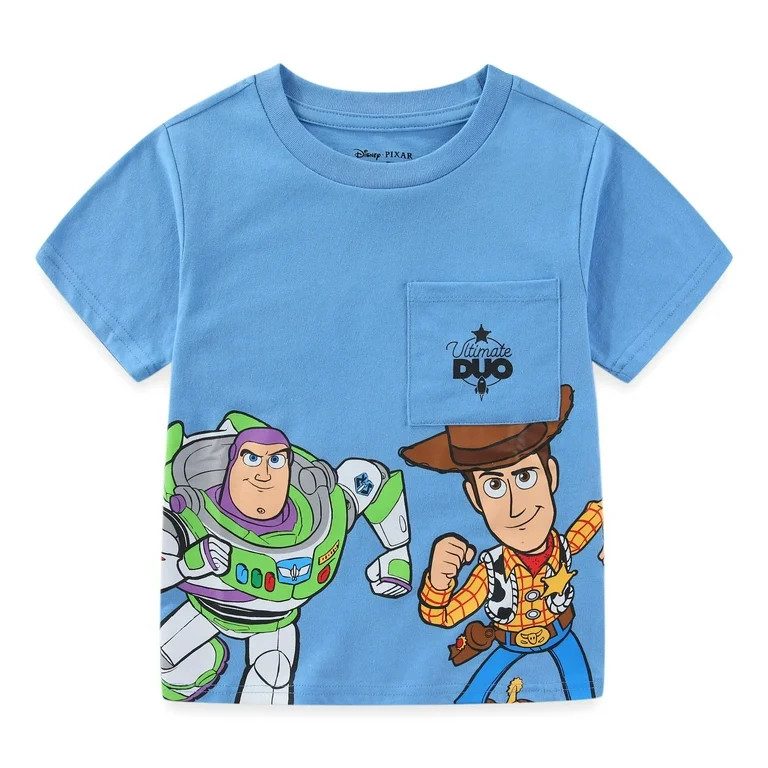 Disney Toy Story Woody Buzz Lightyear Short Sleeve T-Shirt (Boys), Sizes 3T-7 | Walmart (US)