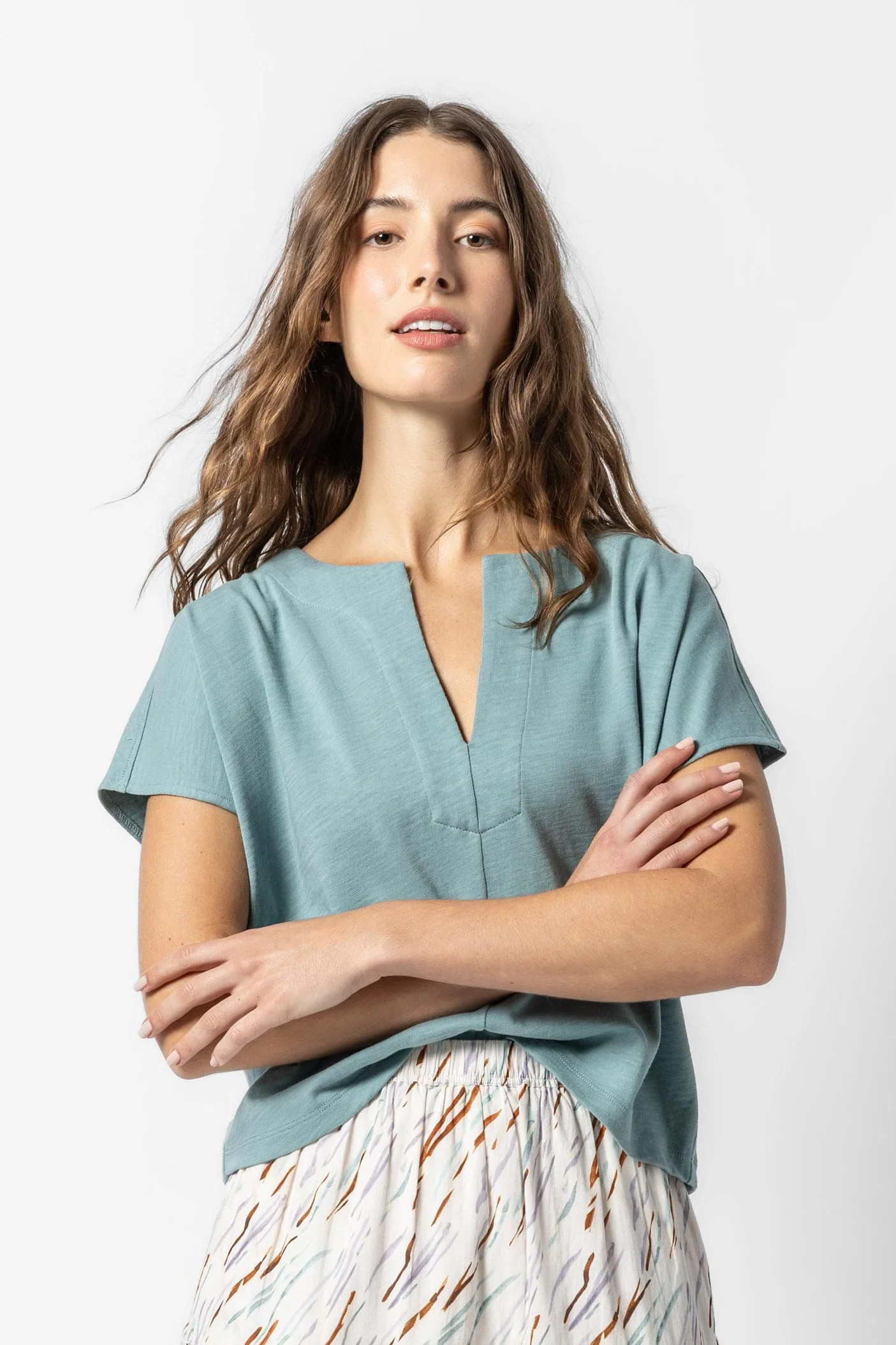 Split Neck Dolman Wedge | Lilla P