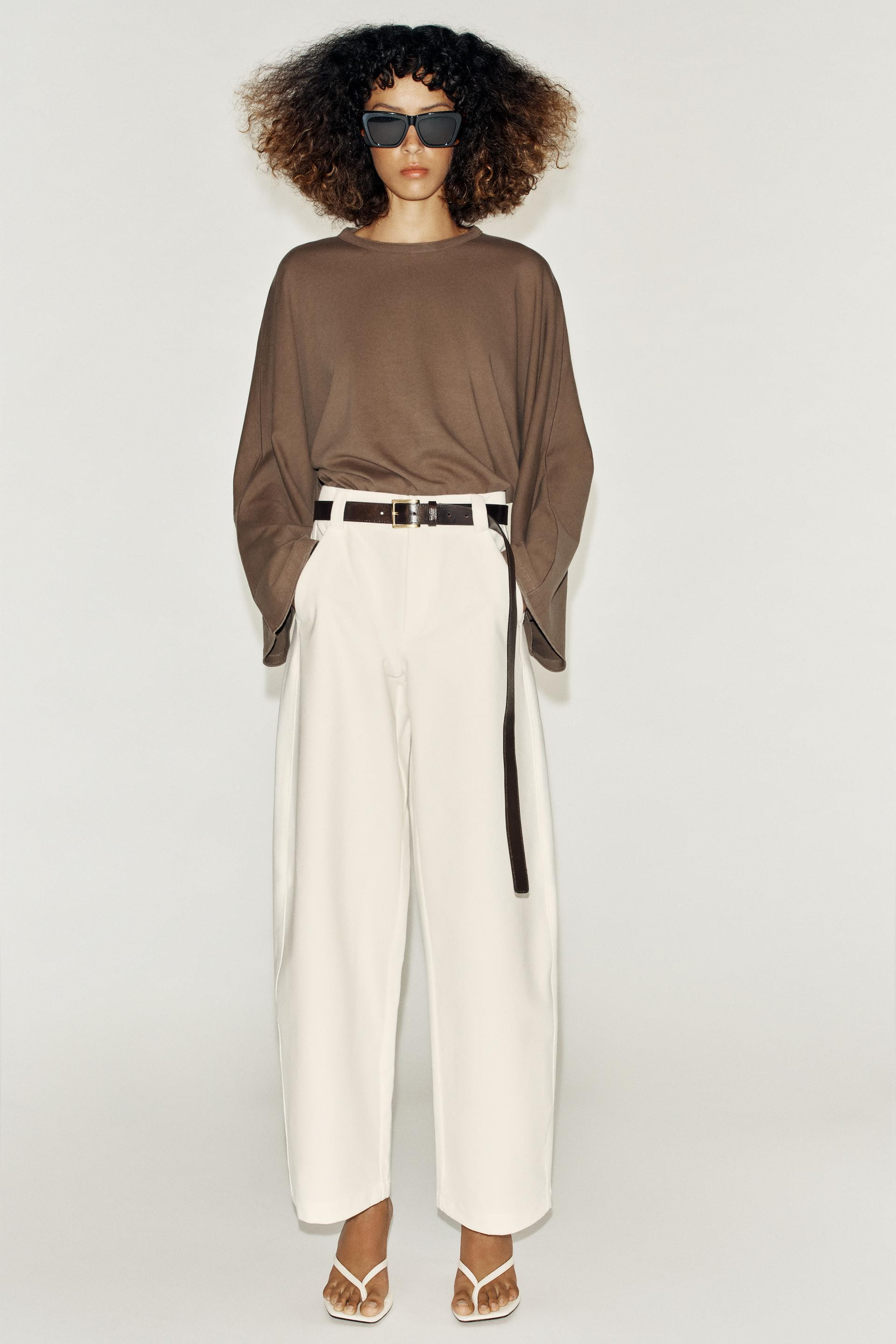Zara - Embroidered Double-Faced Jacket - Women - Dark Khaki - Women | Zara US