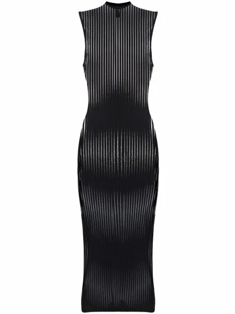 Maison Close Bande à Part Striped Midi Dress - Farfetch | Farfetch Global