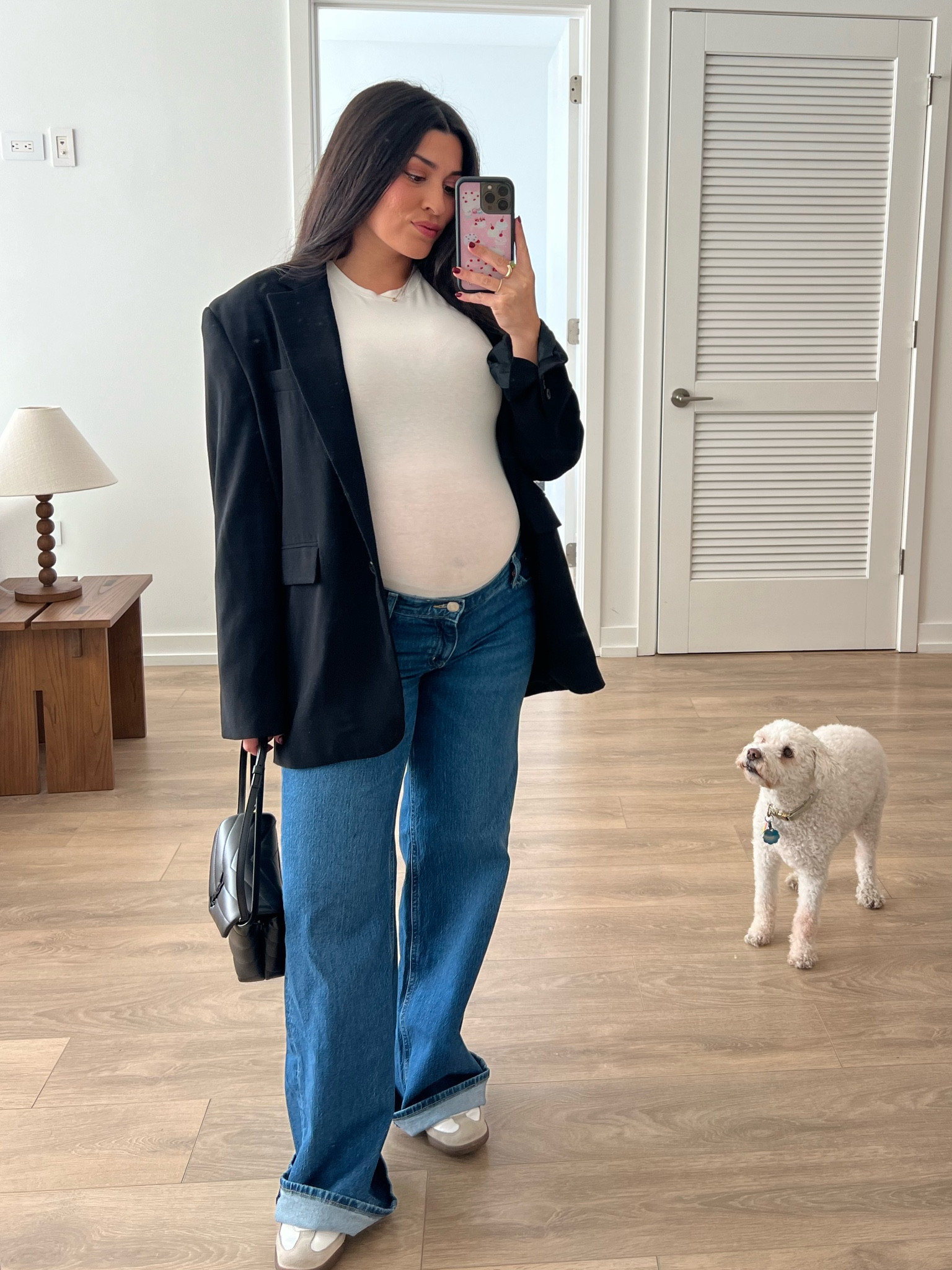 22 week pregnant outfit! Wearing size S in jeans and bodysuit. Bodysuit was from pre pregnancy 

#LTKStyleTip #LTKBump #LTKSeasonal