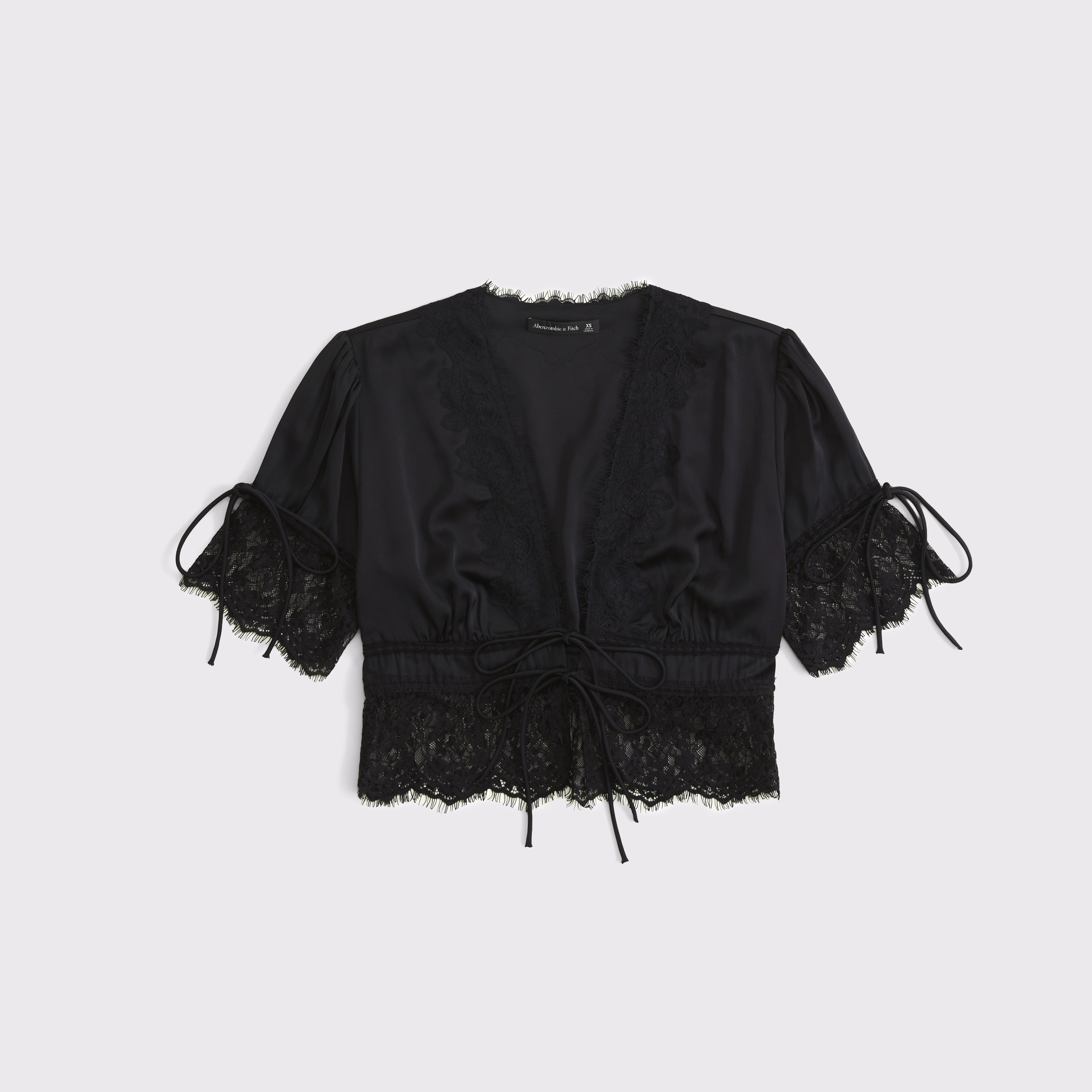 Lace-Trim Set Top | Abercrombie & Fitch (US)