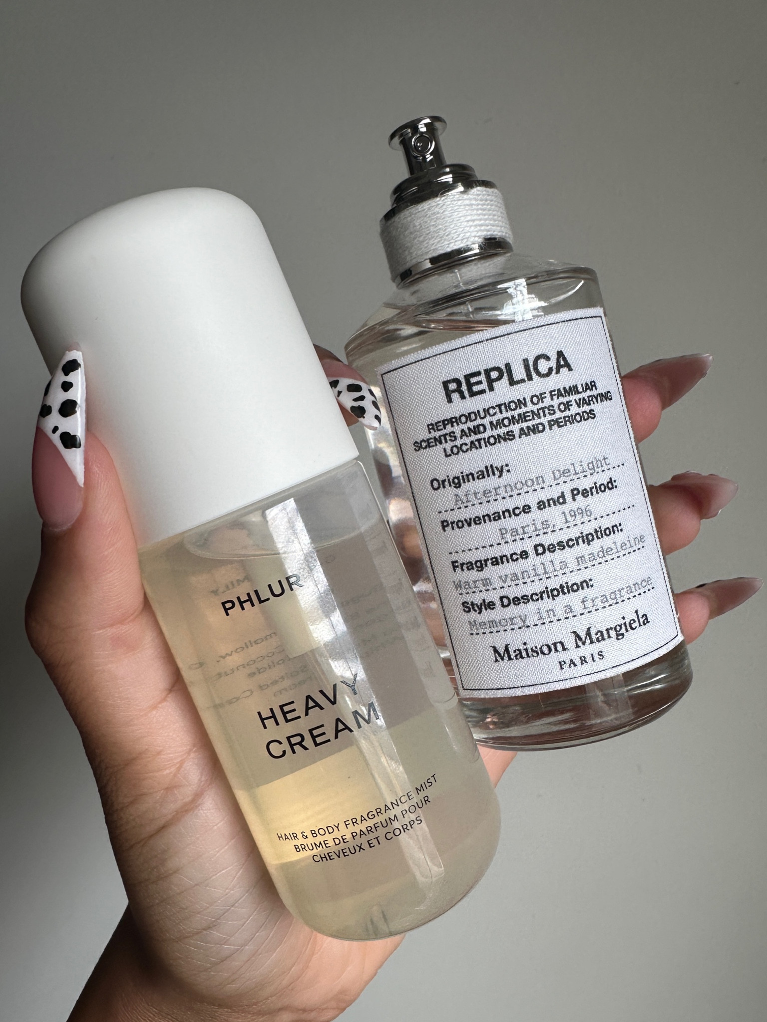 This is such a good layering combo! 
So milky, sweet & gourmand! Love it🫶🏽

Phlur heavy cream
Maison Margiela replica Afternoon delight🤍🍨

I will try to link heavy cream for you all if it becomes available on Sephora or Amazon!