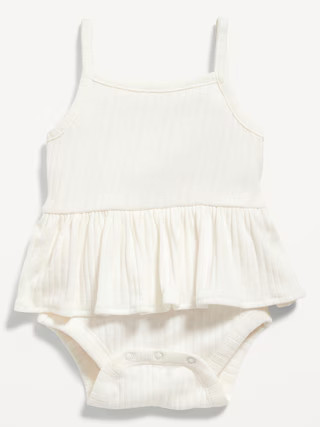 Sleeveless Pointelle-Knit Peplum Bodysuit for Baby | Old Navy (US)