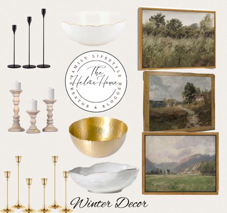 Transform your home into a cozy winter wonderland with a touch of seasonal charm. Embrace the serene ambiance of winter by incorporating moody landscape art, textured candlesticks, and decorative bowls. 

#LTKfindsunder50 #LTKSeasonal