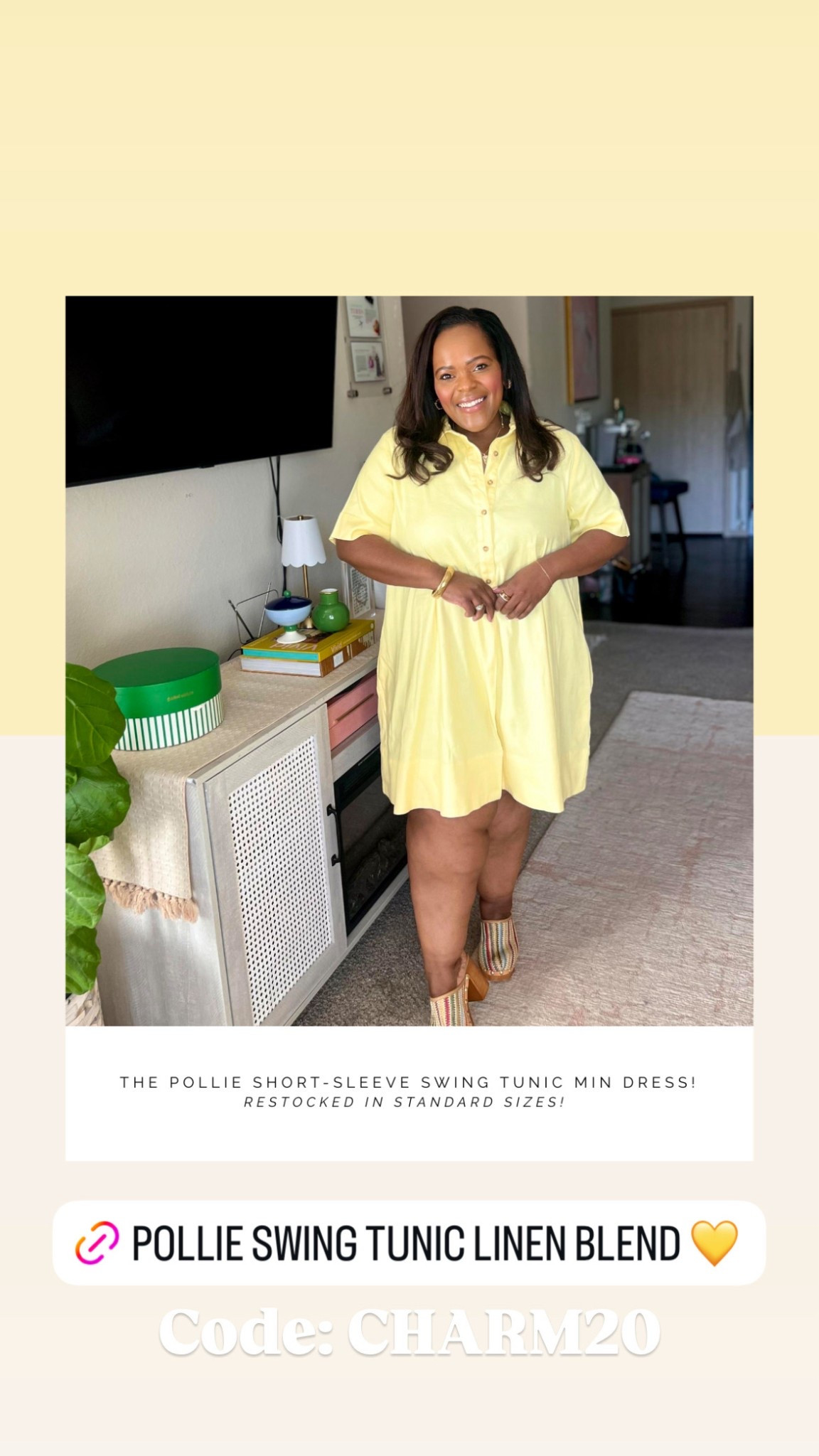 Yellow dress / butter yellow / linen dress / Anthropologie 

Use code: CHARM20

#LTKPlusSize #LTKMidsize #LTKPetite