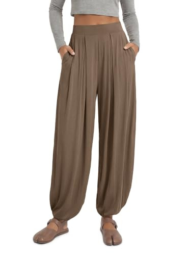 ODODOS Women's Wide Leg Pants with Pockets Lightweight Loose Draped Casual Palazzo Lounge Pajama ... | Amazon (US)