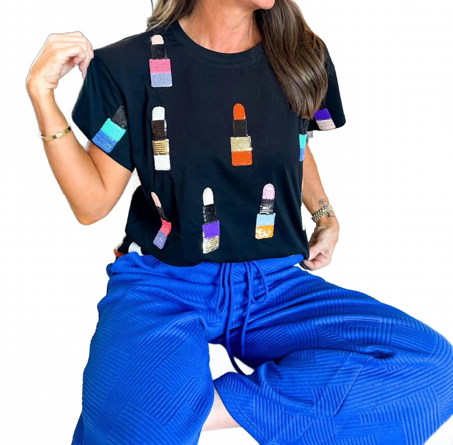 Lipstick Tee In Black | Shop Simon