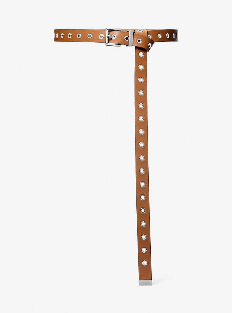 Grommeted Leather Belt | Michael Kors US