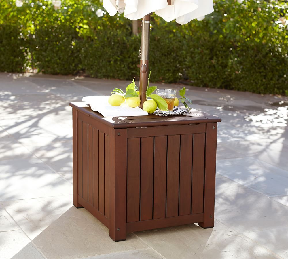 Chatham FSC® Mahogany Umbrella Stand Side Table, Honey | Pottery Barn (US)