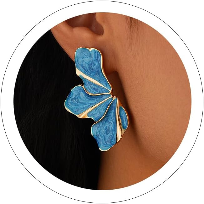Flower Earrings for Women Big Statement Earrings for Women Large Irregular Petal Floral Earring F... | Amazon (US)