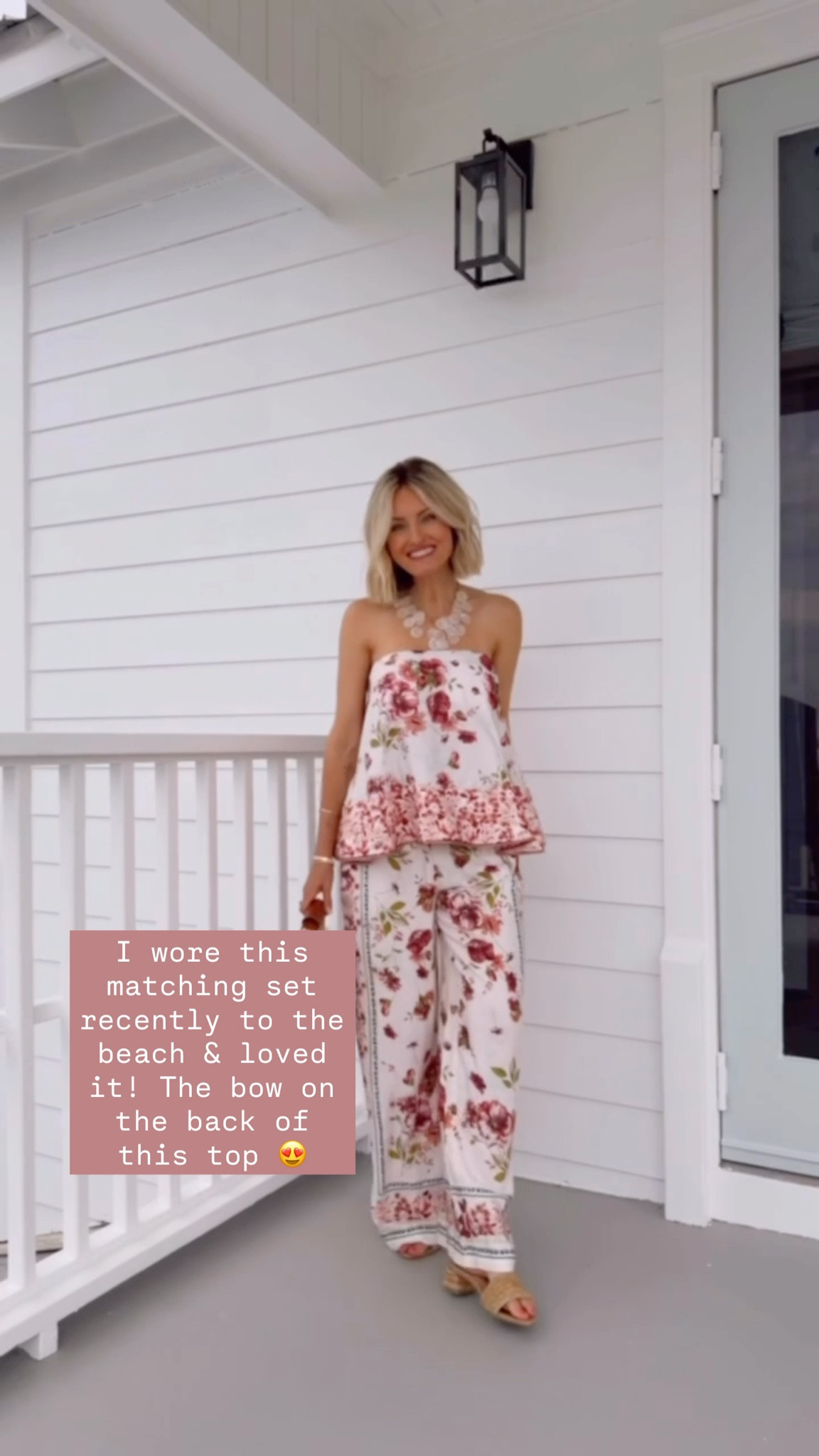 This matching set is so fun for dinner out on vacation! Love the bow on the back 😍 Wearing S in top & XS in pants! Use code LOVERLY20 for 20% off Anthropologie this weekend when you spend $100 or more!

Loverly Grey, Anthropologie, resort wear, matching set, dinner outfit, date night, summer outfit 

#LTKSaleAlert #LTKSeasonal