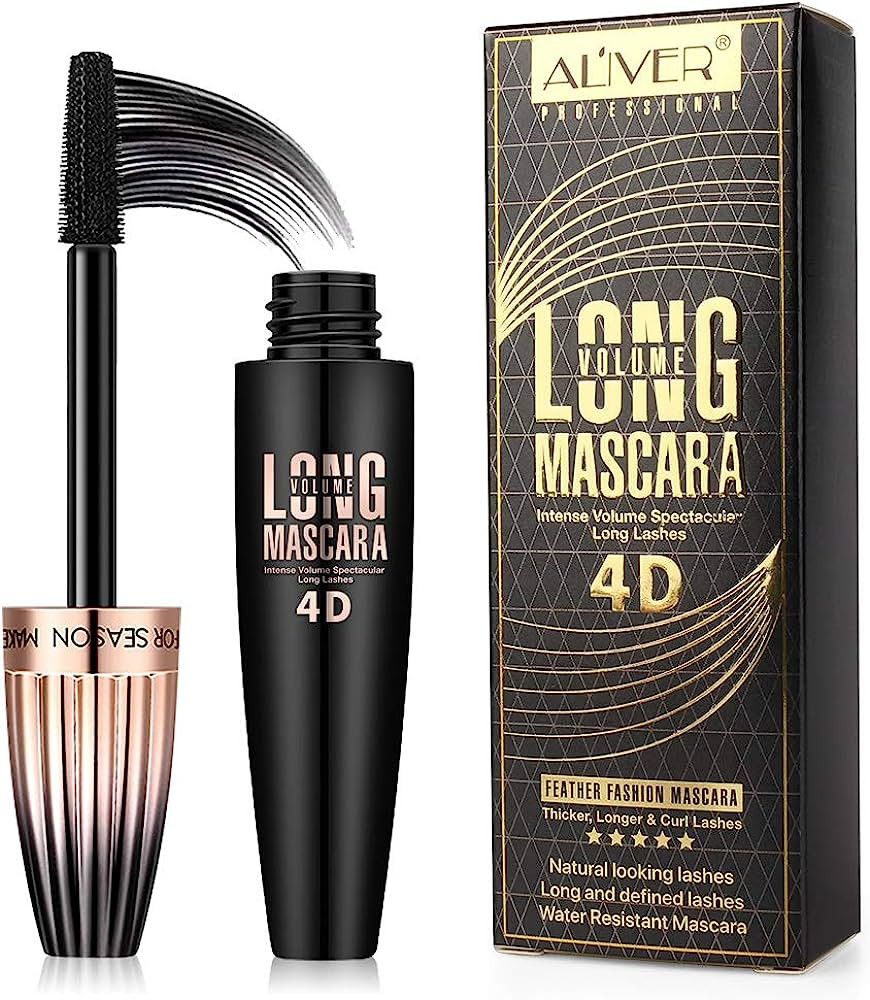 4D Silk Fiber Lash Mascara, Waterproof Long Lasting Mascara Black Volume and Length Natural, Exqu... | Amazon (US)