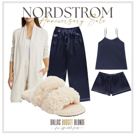 I could live in this outfit all day. Satin jammies, Barefoot Dreams robe and UGG slippers all at once? You’ll never want to leave the house. All of these pieces are on sale at the Nordstrom Anniversary Sale and currently in stock! 🤭🤭

#LTKsalealert #LTKxNSale #LTKunder100