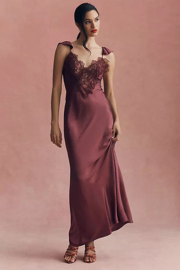 Ivy Lace Column Maxi Dress | Anthropologie (US)