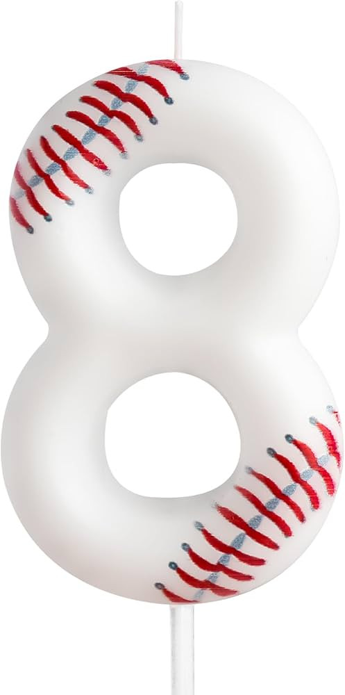 ZHIHUI Birthday Candle, Baseball Birthday Number Candles, Baseball Themed Candle Cake Topper for ... | Amazon (US)
