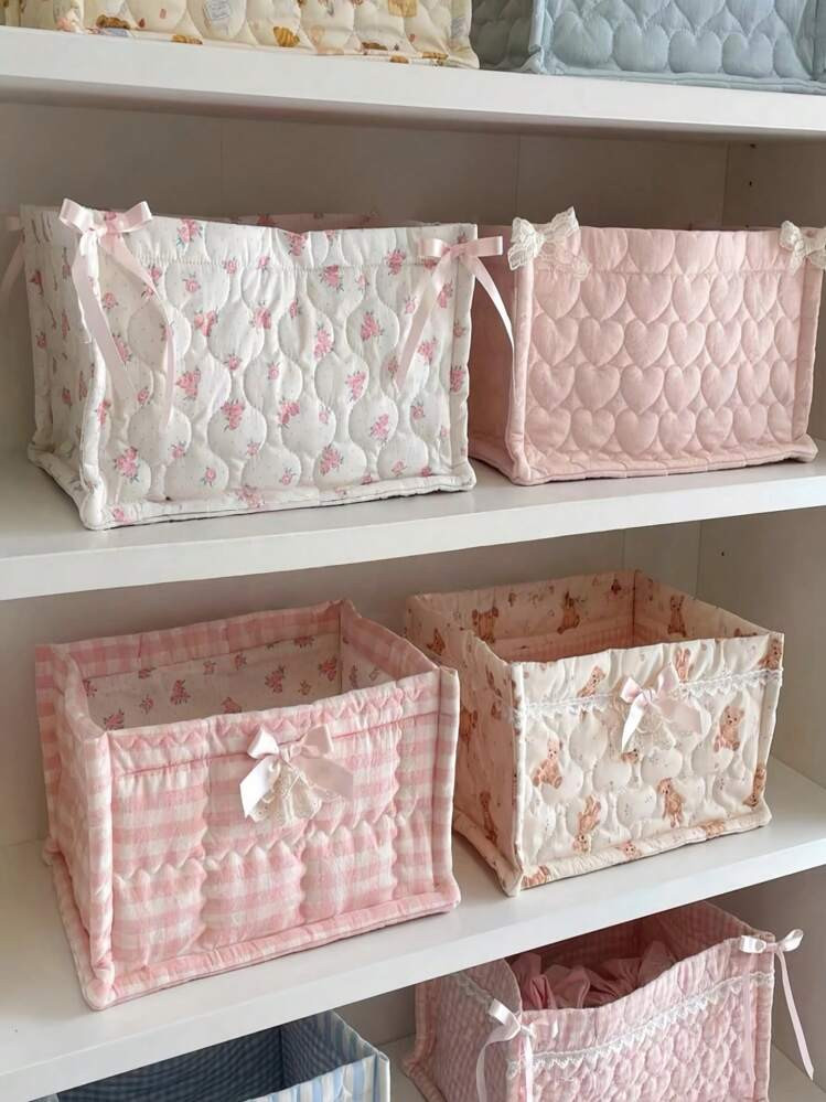 1 PC Quilted Organizer Basket  | SHEIN