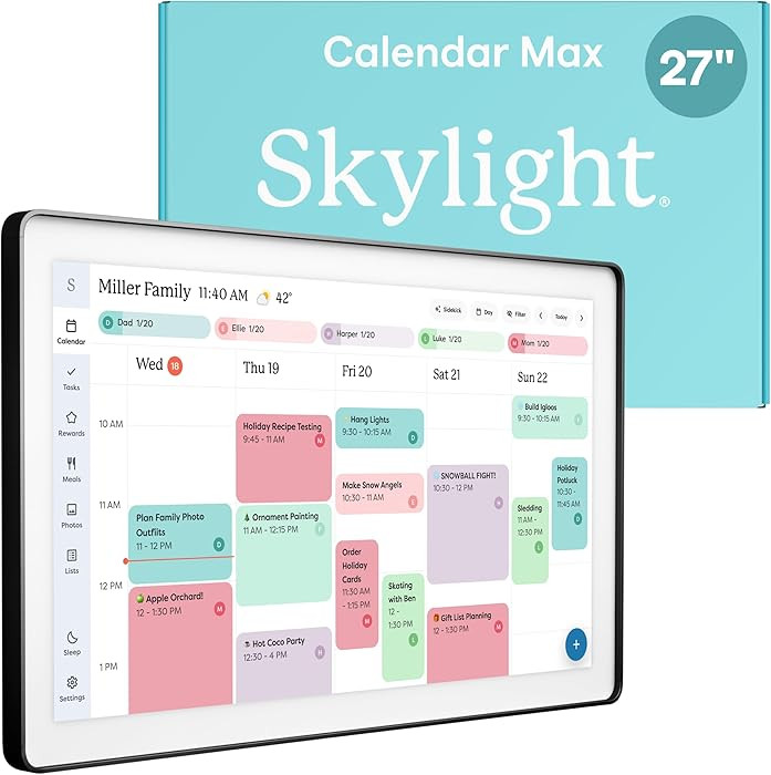 Skylight Calendar Max: 27-Inch Smart Digital Calendar & Chore Chart, Family Organizer with Intera... | Amazon (US)