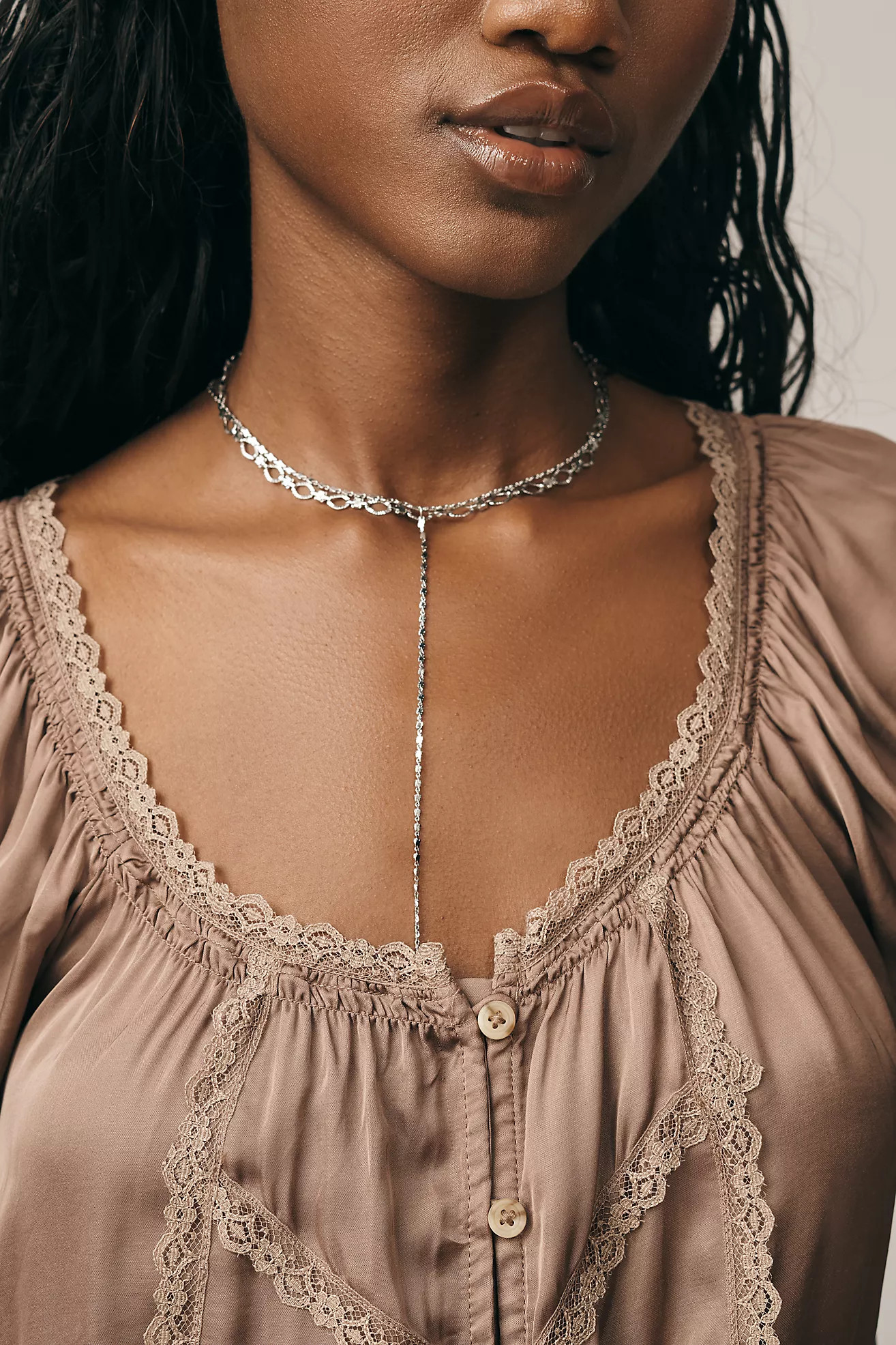 The Amber Short-Sleeve Silky Top | Anthropologie (US)