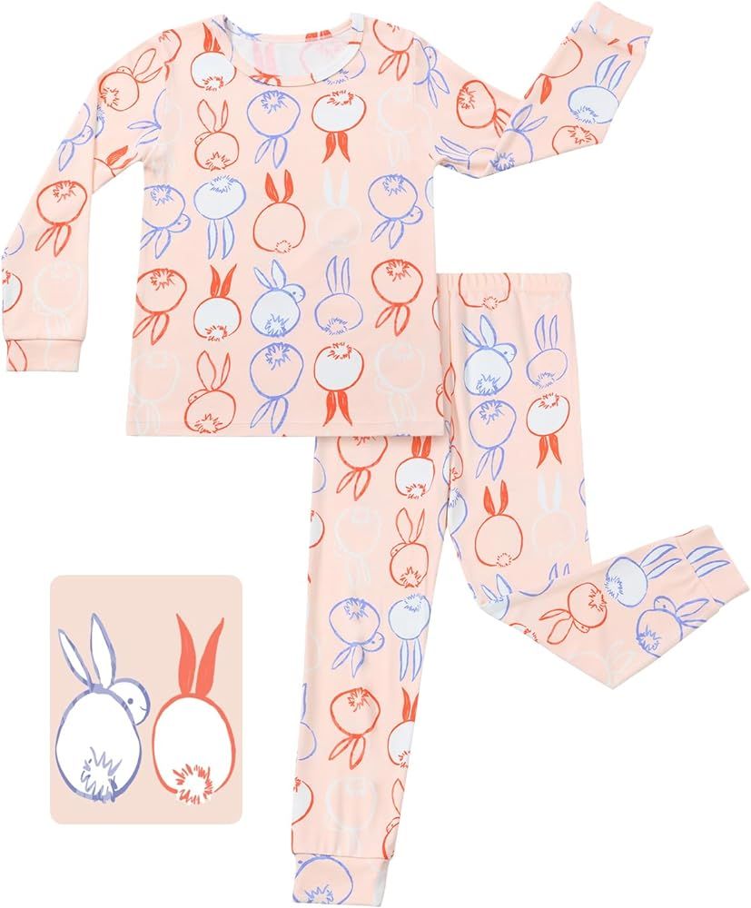 Bamboo Viscose Baby Boys Girls Pajama Sets 2-8Y Toddler Kids Softness Two Piece Long-Sleeve Snug ... | Amazon (US)