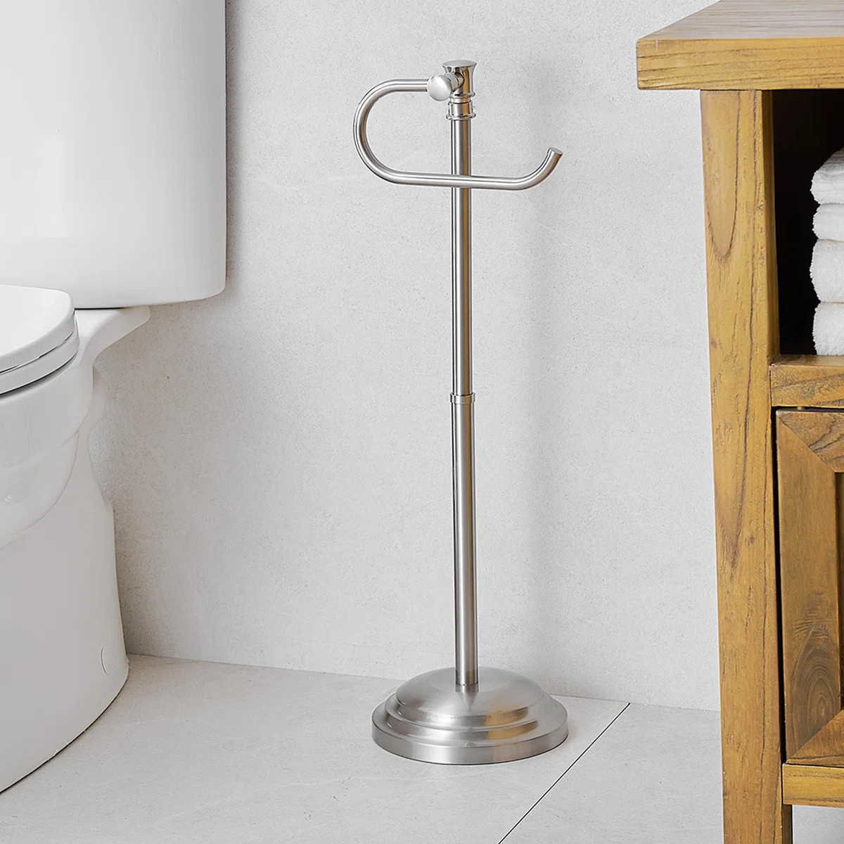 Bathroom Free Standing Toilet Paper Holder with Weighted Base B_TPH_00020_01_BN | Wayfair North America