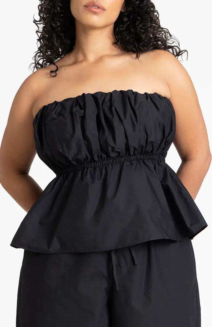 ELOQUII Bubble Peplum Strapless Top | Nordstrom | Nordstrom