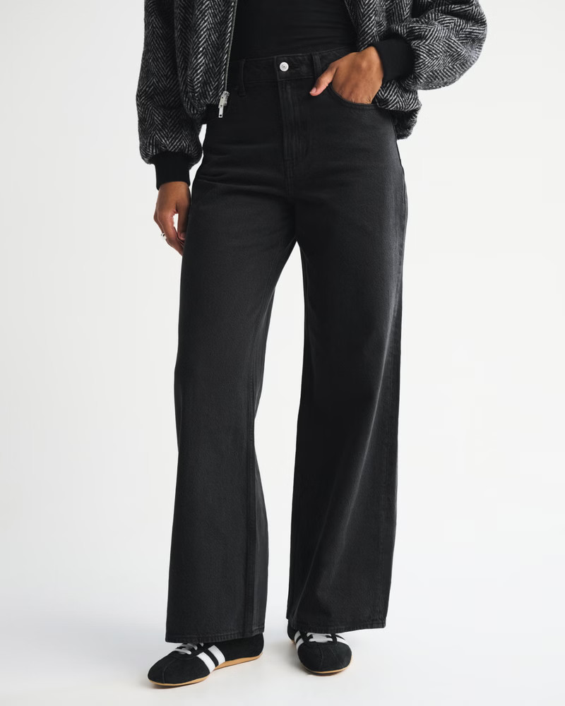 Women's Curve Love High Rise Wide Leg Jean | Women's Bottoms | Abercrombie.com | Abercrombie & Fitch (US)