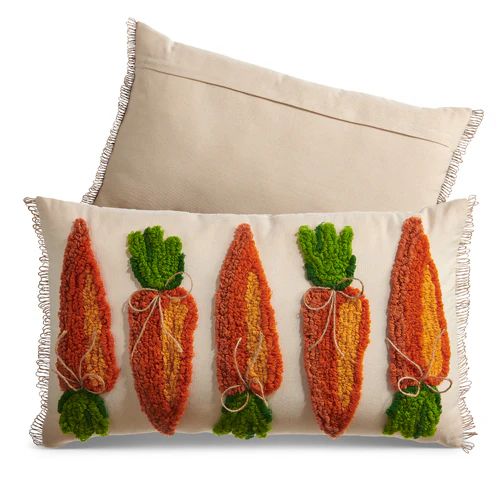 24" Loop and Knot Carrot Lumbar Pillow | The Nested Fig