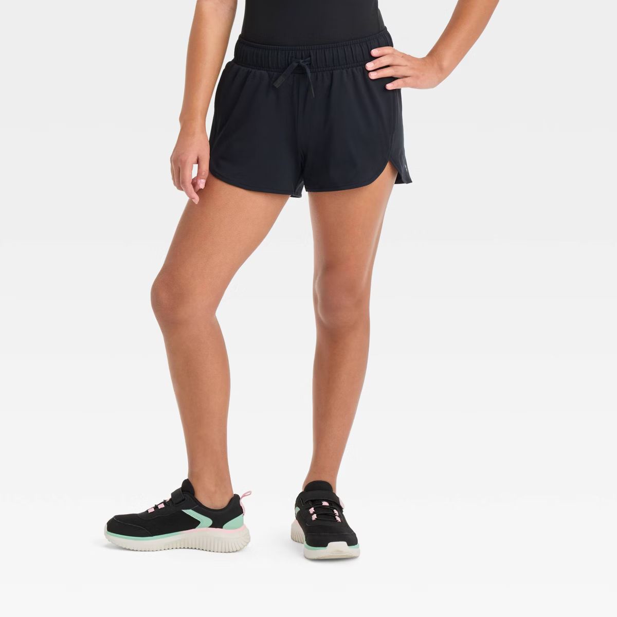 Girls' Soft Stretch Shorts - All In Motion™ Black XL | Target