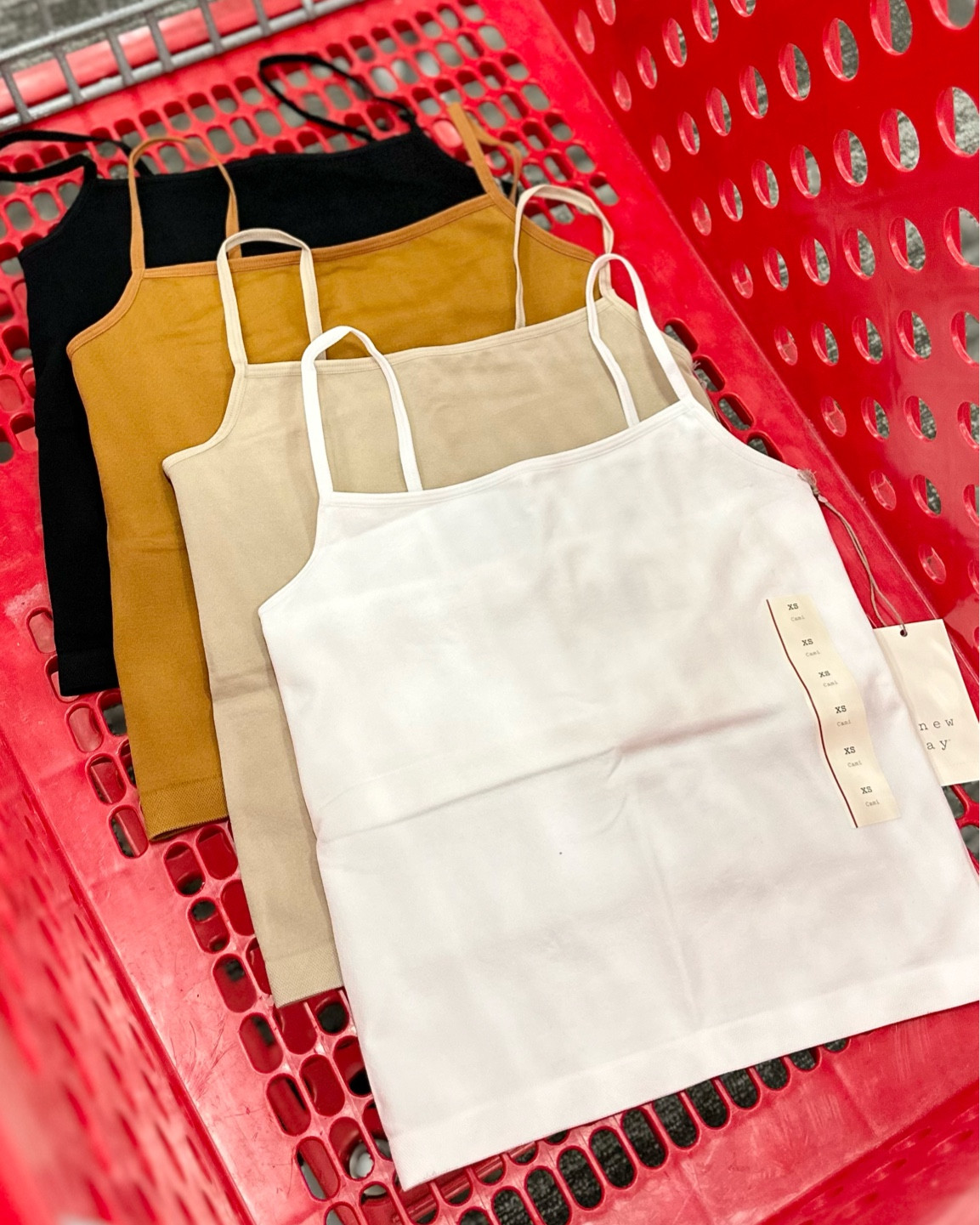 These new camis by A New Day are so soft and stretchy🥰 Perfect to wear on its own or layer under a cardigan or jacket.