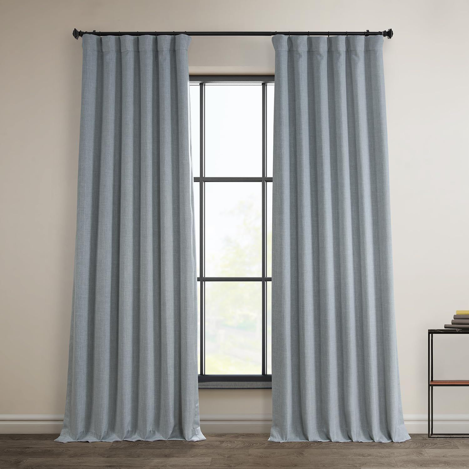 HPD Half Price Drapes Faux Linen Room Darkening Curtains - 84 Inches Long Luxury Linen Curtains f... | Amazon (US)