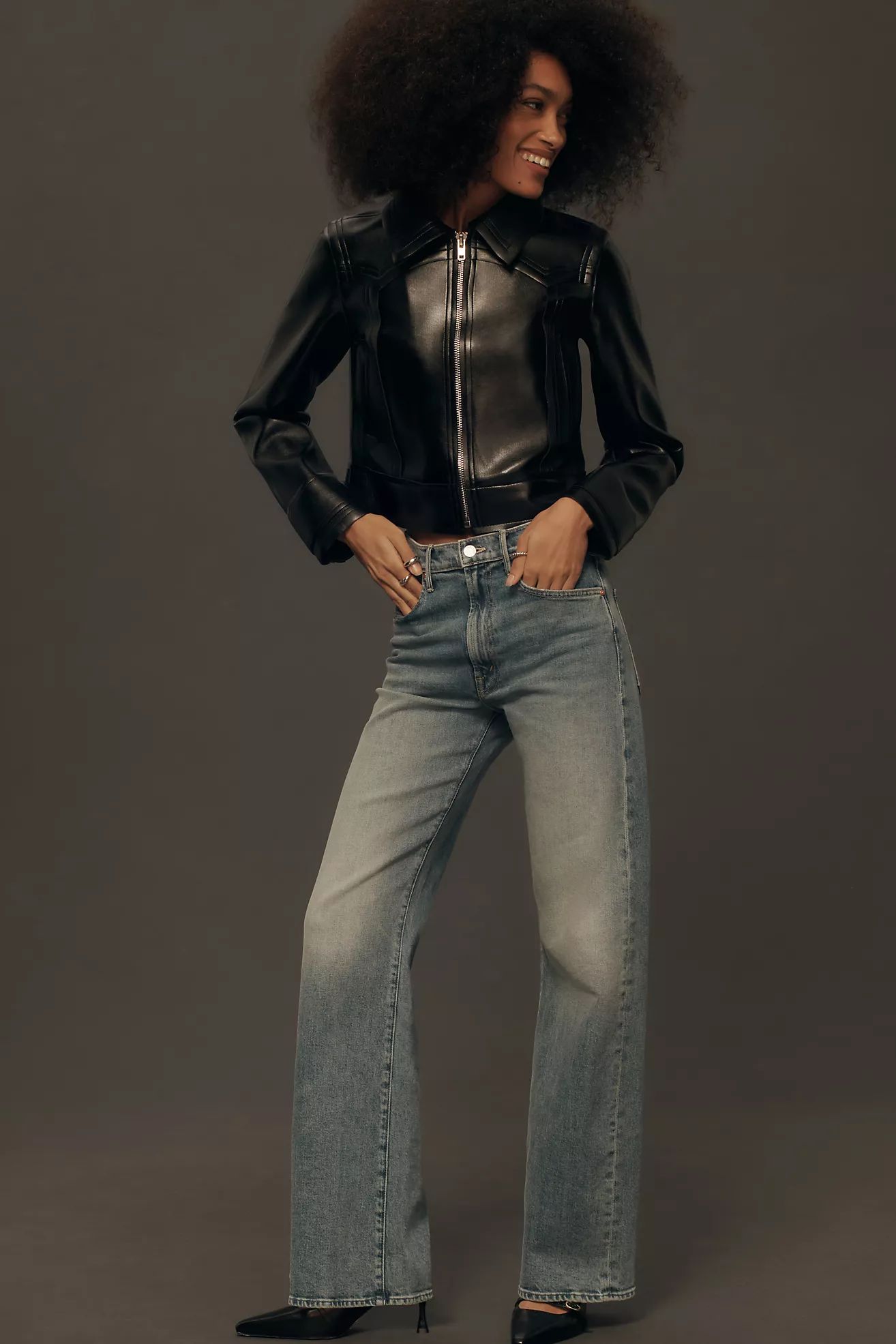 MOTHER The Lasso High-Rise Wide-Leg Ankle Jeans | Anthropologie (US)