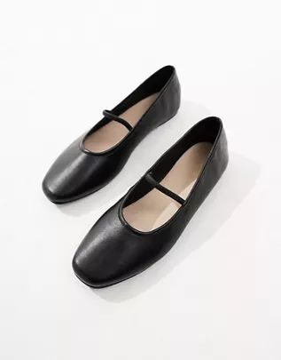 Truffle Collection soft ballet pumps in black | ASOS | ASOS (Global)