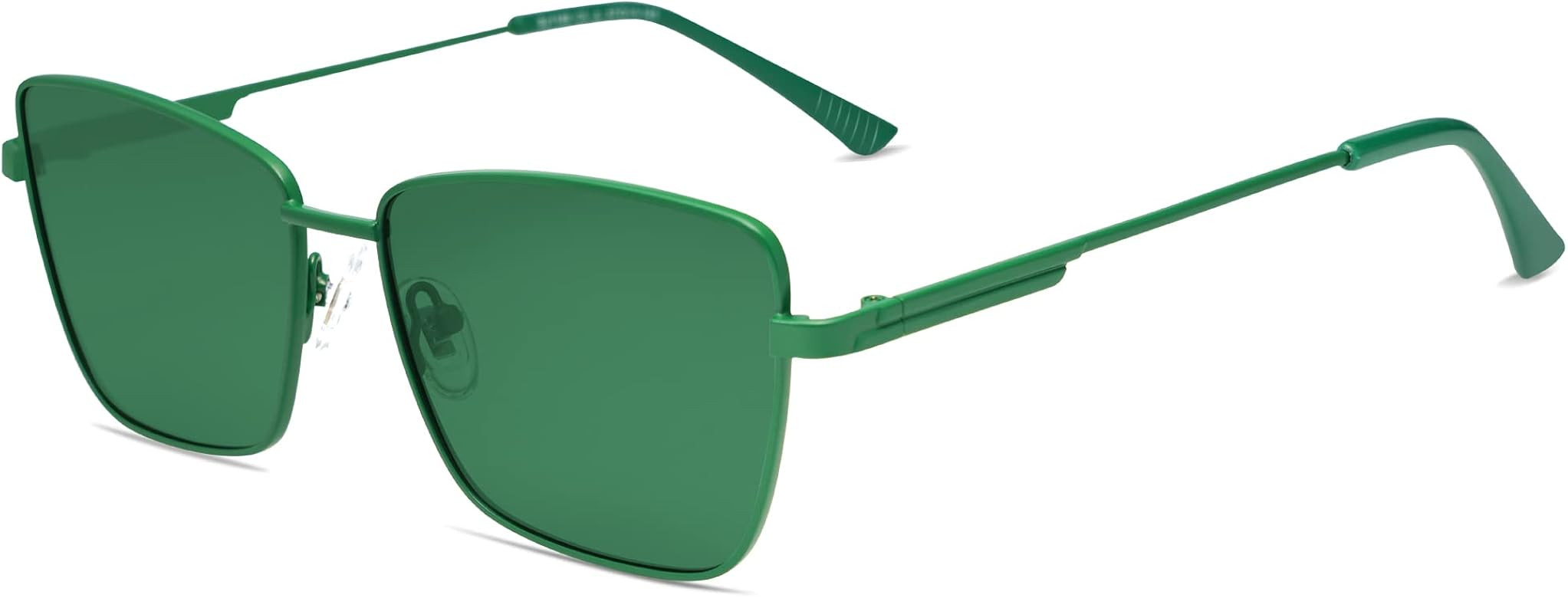 SOJOS Trendy Polarized Cat Eye Sunglasses Womens Flat Lens Retro Metal Frame Shades Lentes De Sol Pa | Amazon (US)