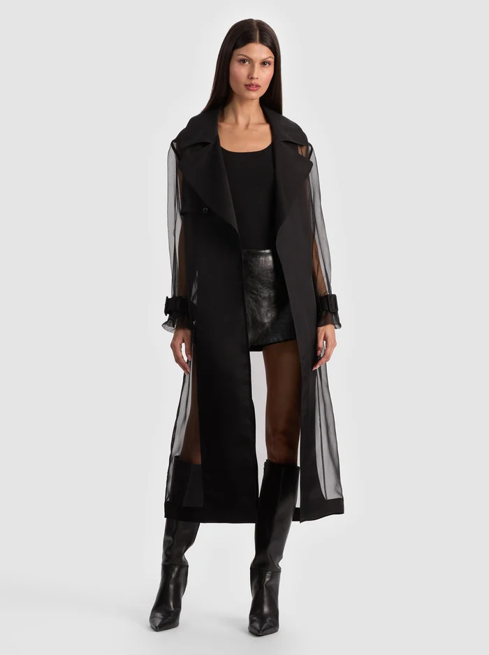 SILVIA SHEER MAXI TRENCH | Alice + Olivia
