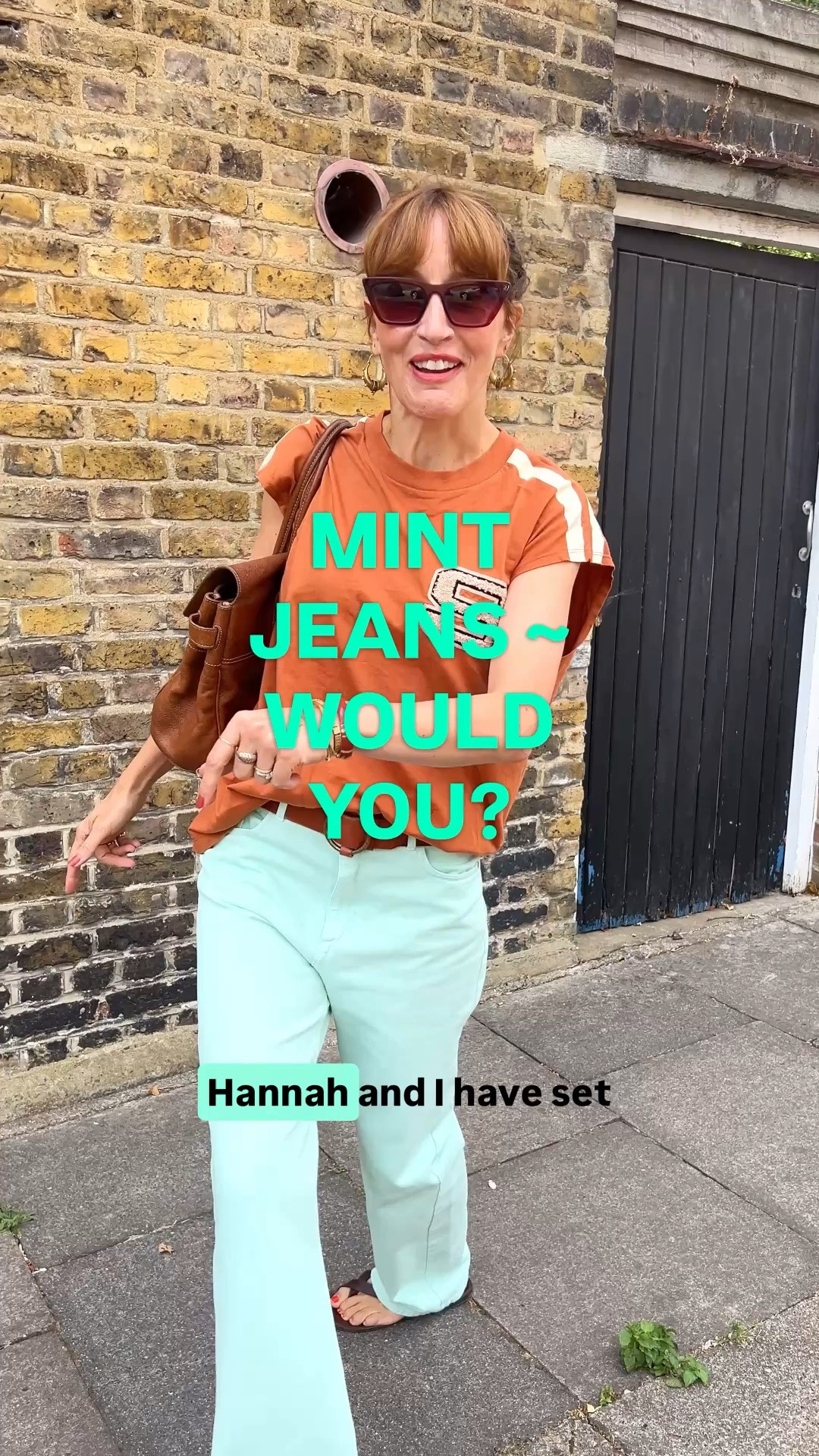 Zara mint jeans- sized up one size!

#LTKuk #LTKsummer