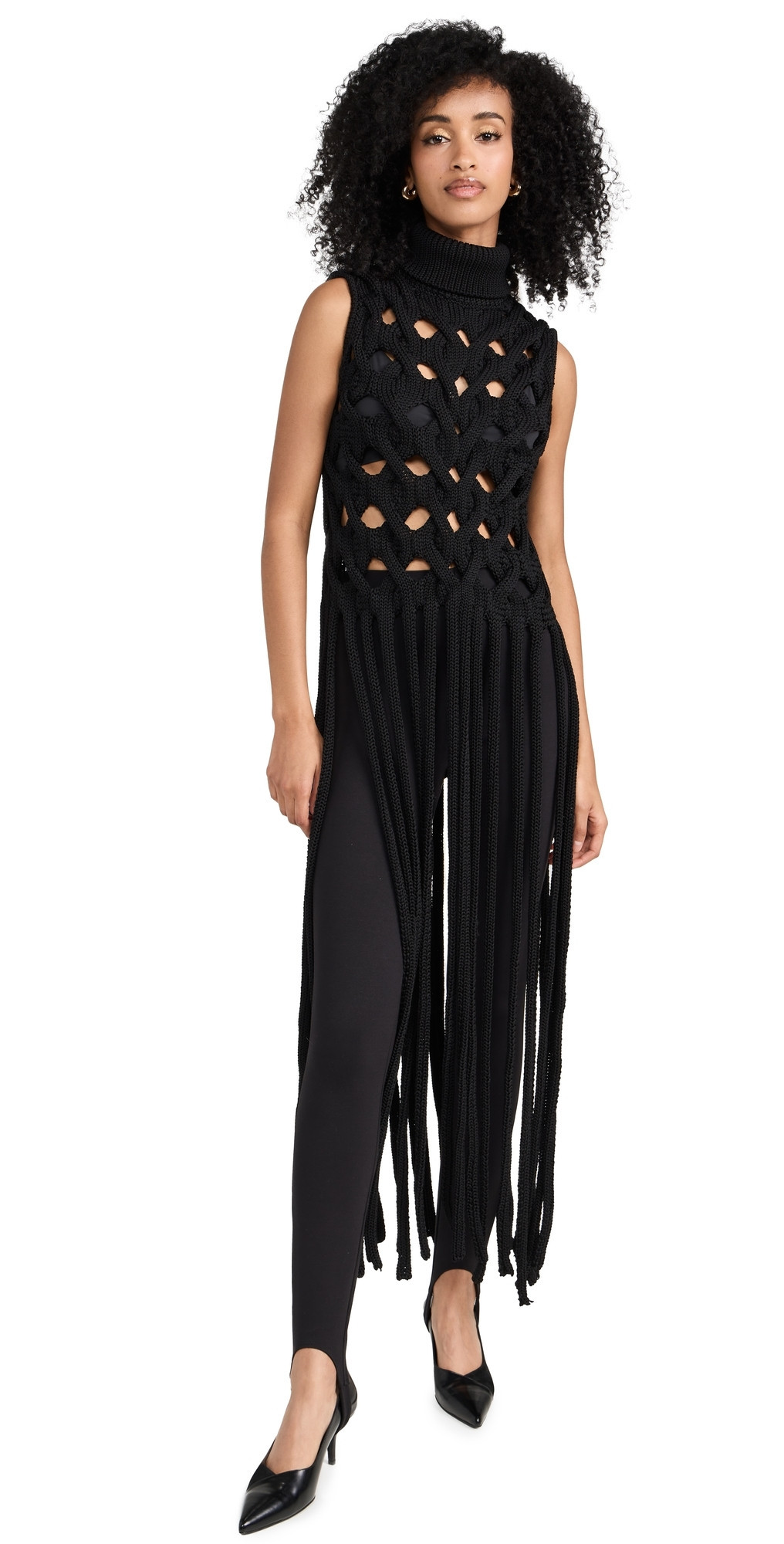 AKNVAS Fausti Fringe Sweater Black XS | Shopbop