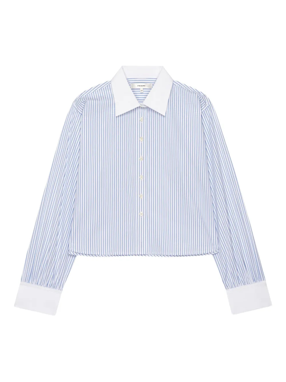 FRAME Striped Shirt | Blue | FARFETCH | Farfetch Global