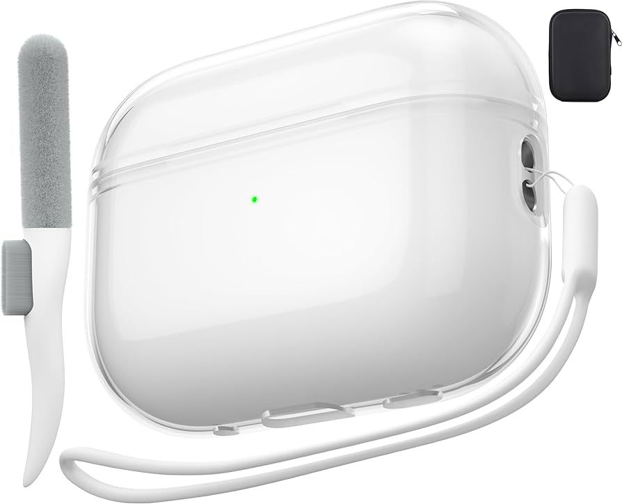Valkit Compatible Airpods Pro 2nd/1st Generation Case Clear with Cleaner Kit, Soft TPU Airpods Pr... | Amazon (US)