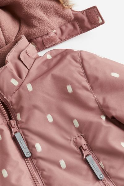 Water-repellent Snowsuit - Dusty rose/patterned - Kids | H&M US | H&M (US + CA)