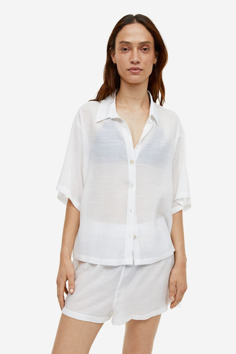 Chemise de plage en crêpe | H&M (FR, IT, ES, PT, BE)