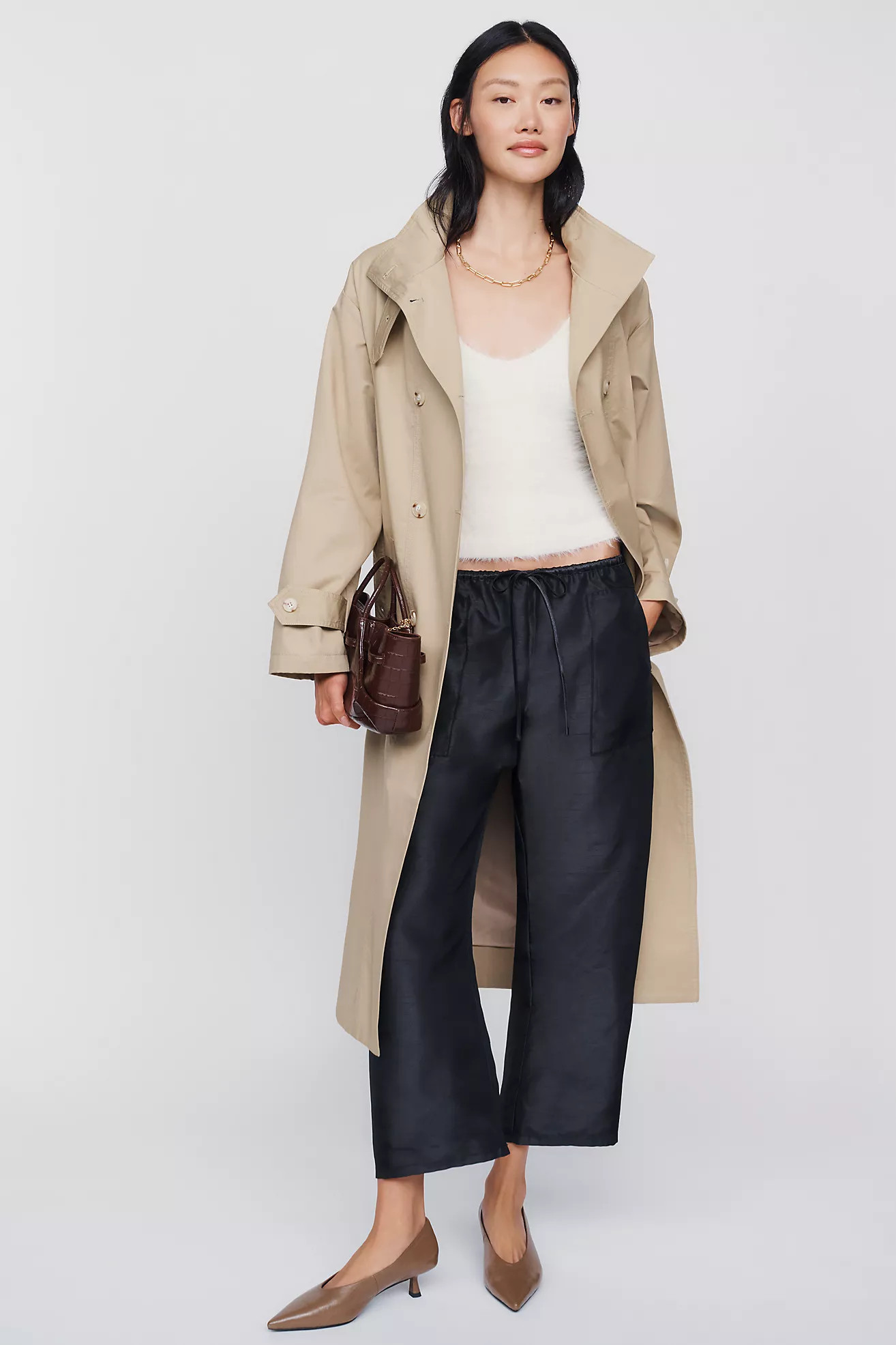 Maeve Marnie Taffeta Tapered Pants | Anthropologie (US)