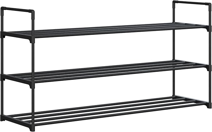 Home-Complete Rack 3-Tier Shoe Organizer for Closet, Bathroom, Entryway – Shelf Holds 15 Pairs ... | Amazon (US)