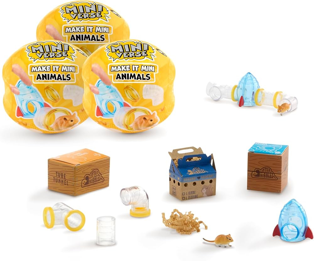 MGA's Miniverse Make It Mini Animals Series 2 (3 Pack) Mini Collectibles, Blind Pack, DIY, Crafts... | Amazon (US)