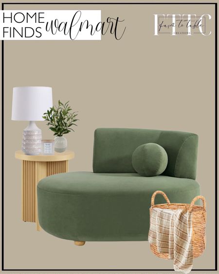 Walmart Home Finds. Follow @farmtotablecreations on Instagram for more inspiration.

Better Homes & Gardens Juliet Modern Chaise, Olive. Better Homes & Gardens Lillian Fluted End Table, Natural Pine Finish. Better Homes & Gardens White and Beige Etched Ceramic Table Lamp with Shade 17"H. Better Homes & Gardens 14in Indoor Artificial Olive Plant in 2-Tone Color Ceramic Vase. Better Homes & Gardens Striped Gauze Throw, Copper Stripe. Better Homes & Gardens Athena 12" Round Bulrush Basket Planter. Better Homes & Gardens 12oz Salted Coconut & Mahogany Scented 2-Wick Frosted Jar Candle. Walmart Home. Walmart Home Finds. 



#LTKsalealert #LTKhome #LTKfindsunder50