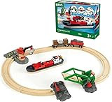 BRIO World - 33061 Cargo Harbor Set | 16 Piece Toy Train with Accessories and Wooden Tracks for K... | Amazon (US)