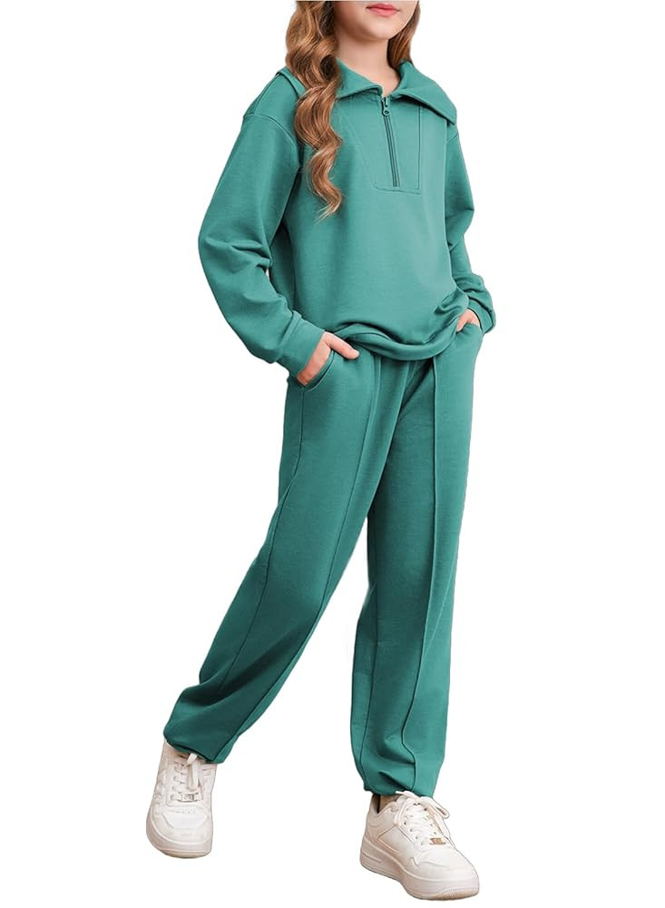 blibean Teen Girls Fall Cotton Sweat Suits Kids Pants Sets Size 6-15 Years | Amazon (US)