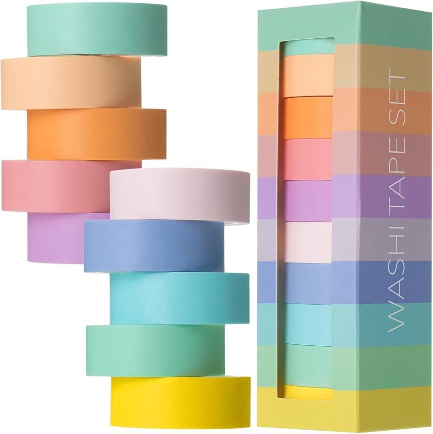 Mr. Pen- Washi Tape Set, 10 Pack, Decorative Tape, Washi Tapes, Colored Tape, Scrapbook Tape, Scr... | Amazon (US)